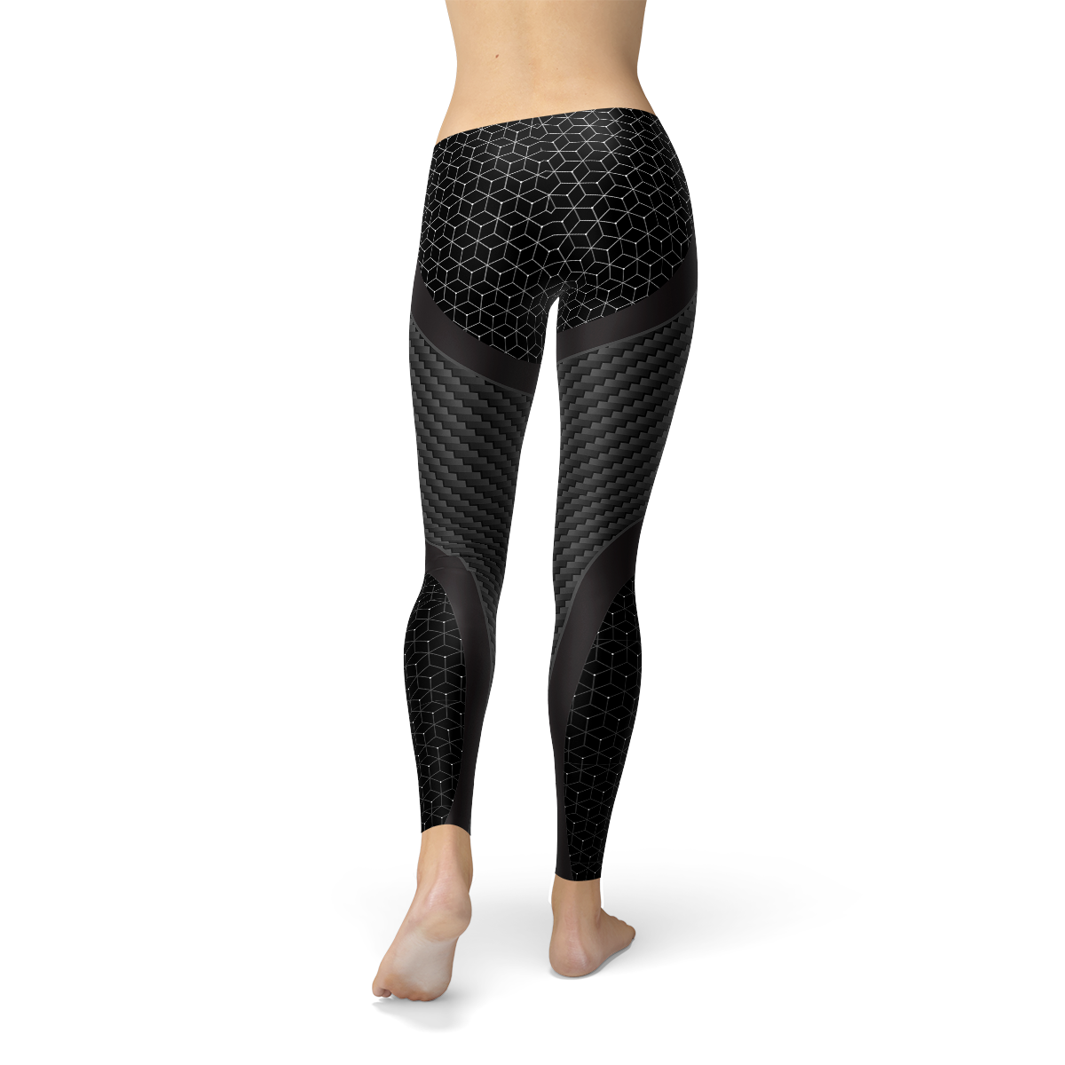Carbon Fiber Inspired Performance Leggings for Women