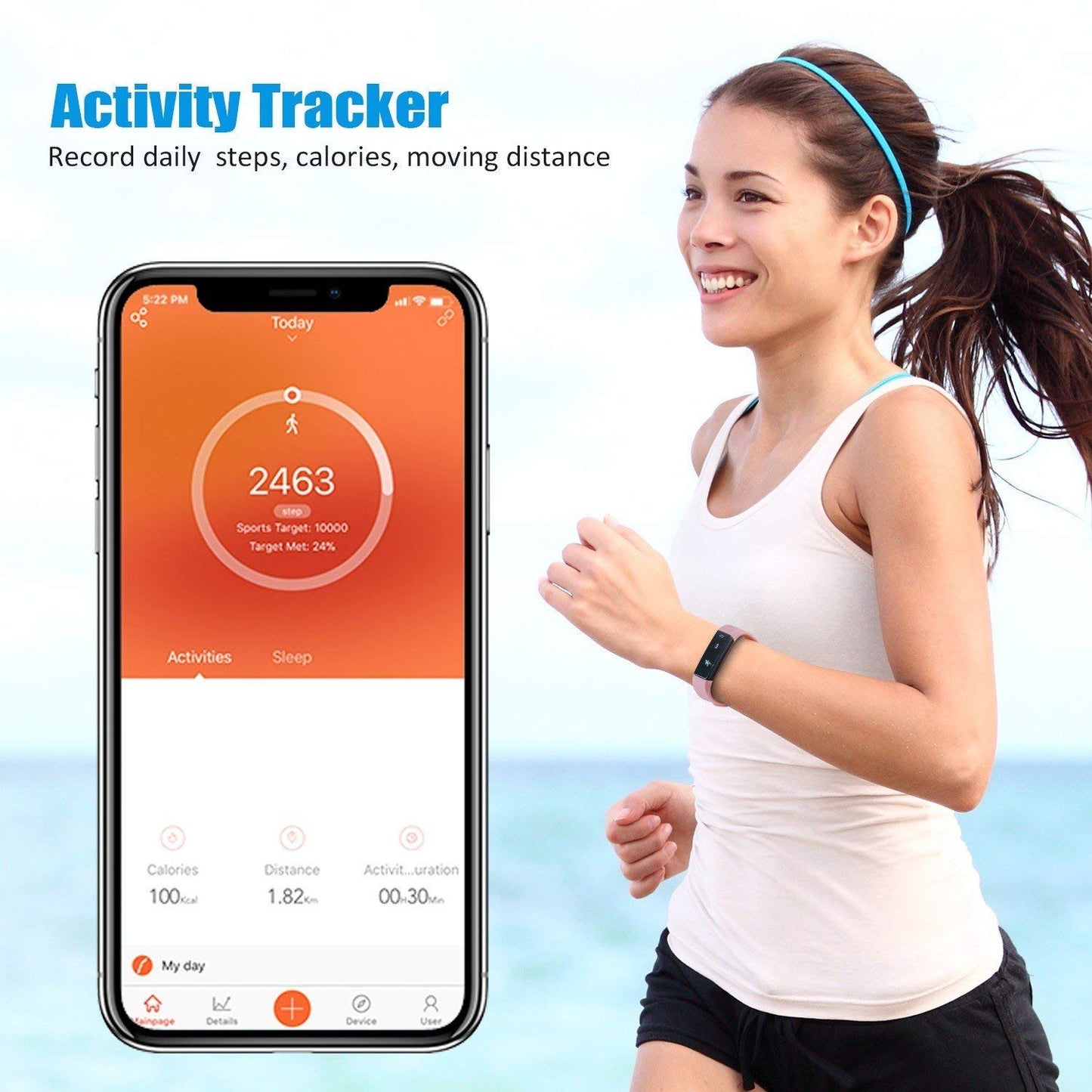 SmartFit Slim Activity Tracker and Monitor Smart Watch