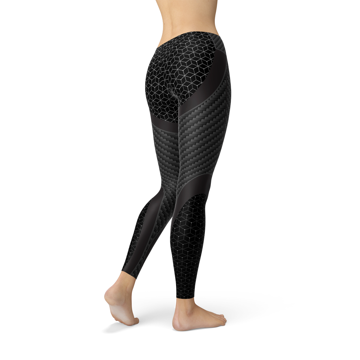 Carbon Fiber Inspired Performance Leggings for Women