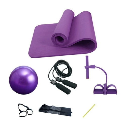 Deluxe Five Piece Home Yoga and Fitness Kit